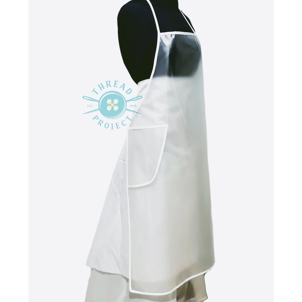 Clear Apron Transparent Soft Frosted PVC Waterproof Oil proof Cooking