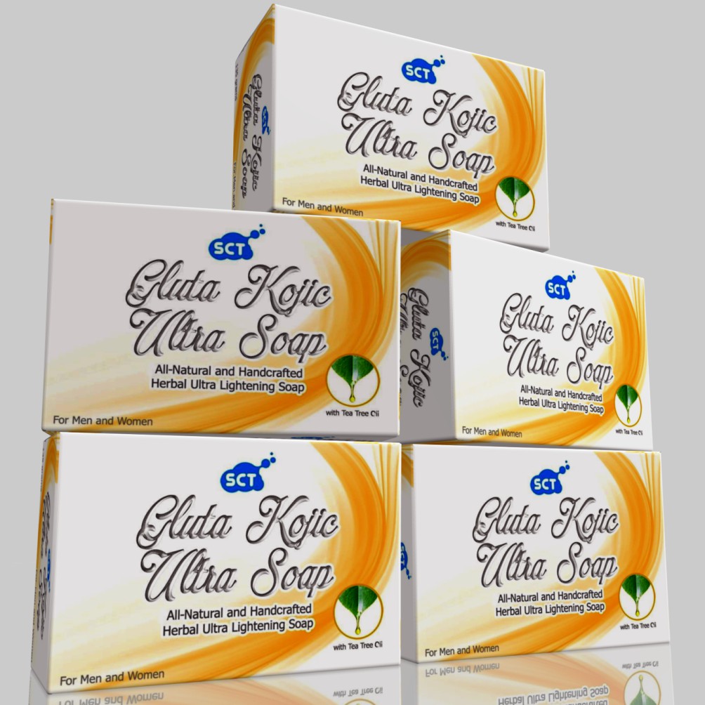SCT Gluta Kojic Ultra Soap; 5 Pieces 135 Grams Bar of Soap; AllNatural