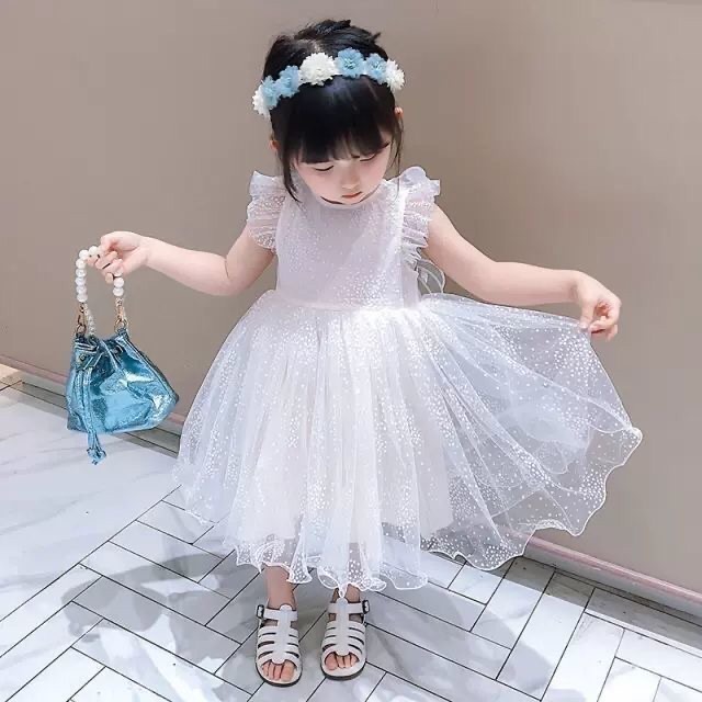 Butterfly Mesh Princess Dress for 15 Years Old Baby Girls Christening