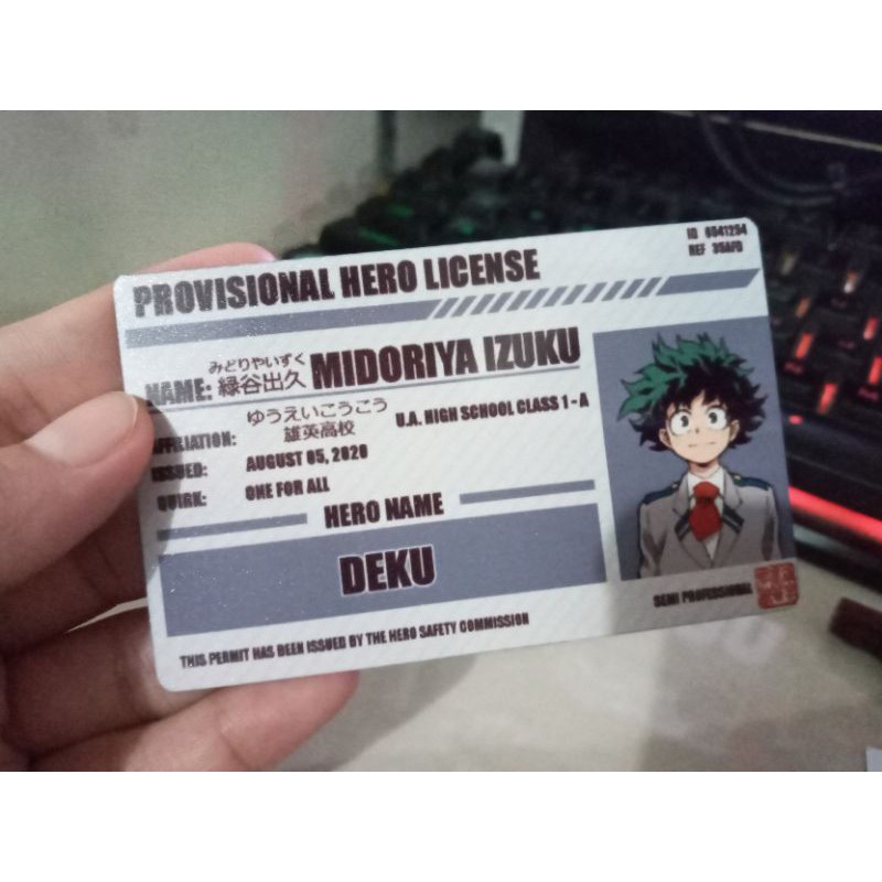 My Hero Academia Provisional Hero License Card Metallic