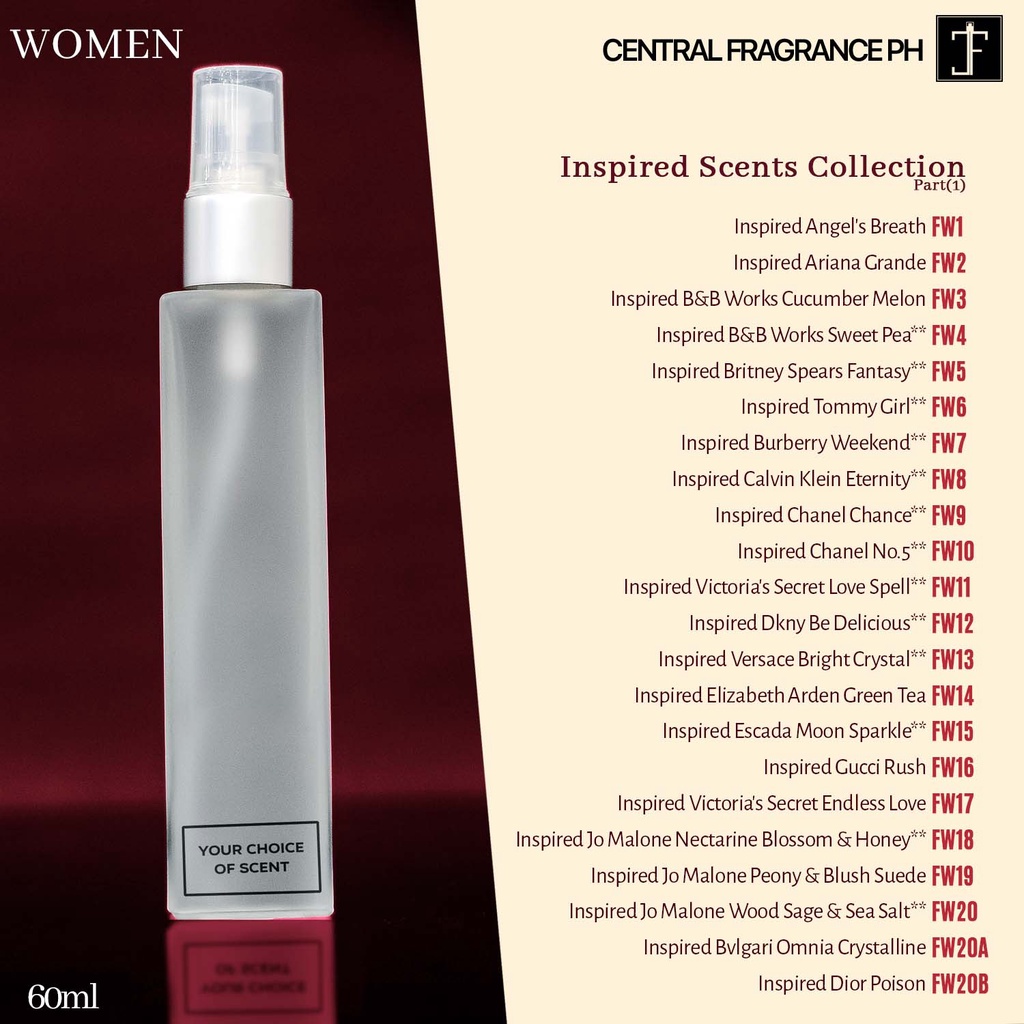 COD ( PART 1 ) 60ml Oil Based Perfume for WOMEN by CENTRAL FRAGRANCE ( Eau De Parfum