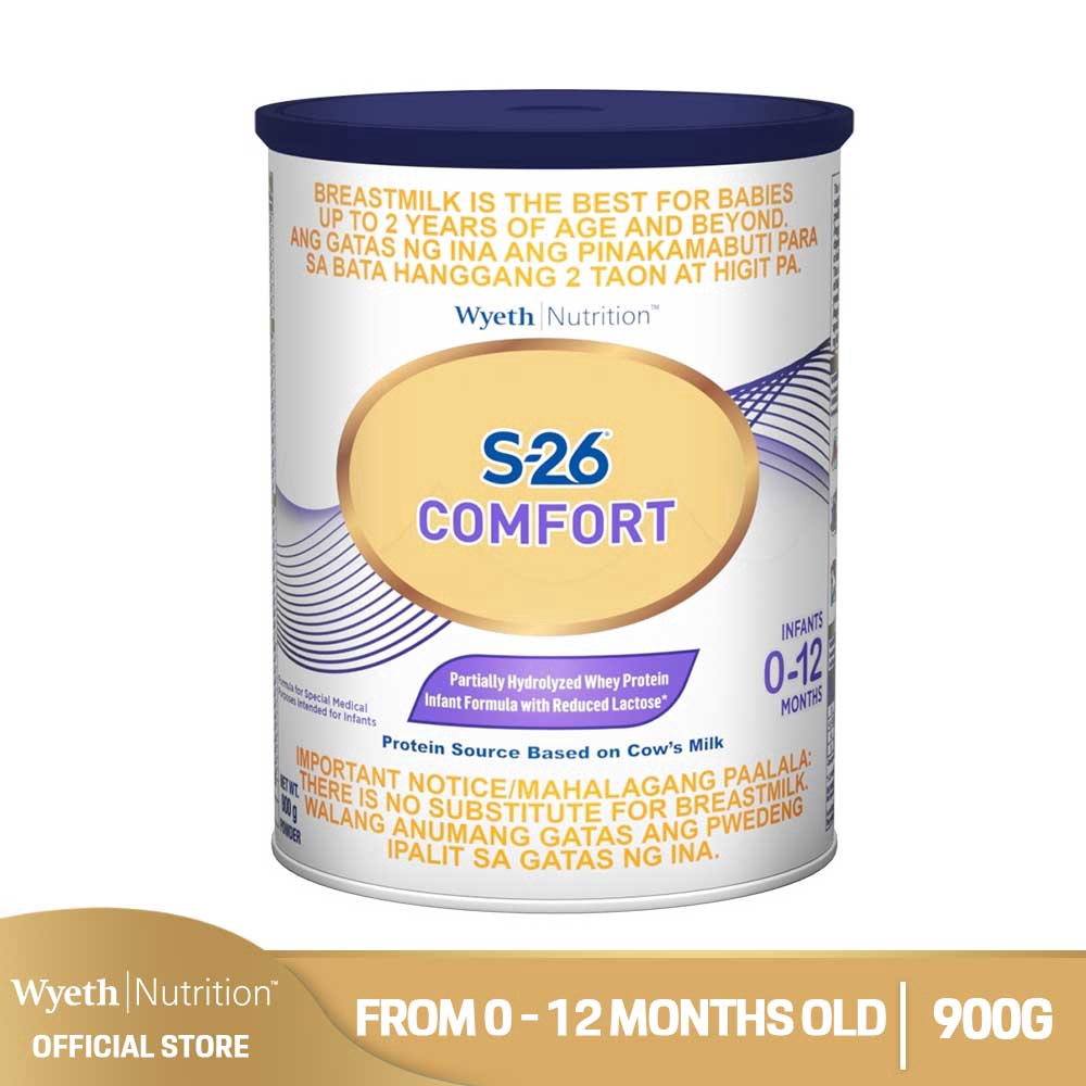 S26 COMFORT® Partially Hydrolyzed Whey Infant Formula with Reduced