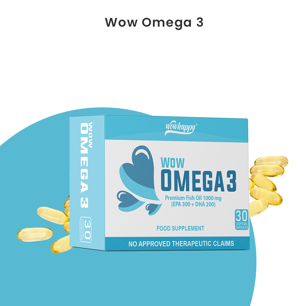 Wow Omega3 Fish oil 1000 mg Triple Strength Capsules for healthy Heart