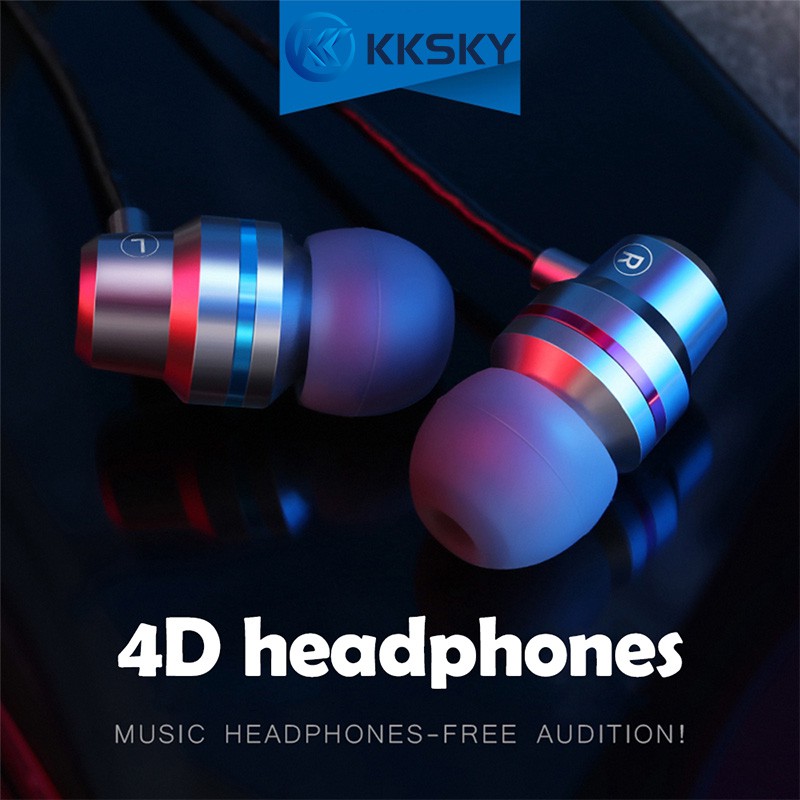 KKSKY InEar HIFI Earphones Super Bass Headset Earphone Stereo 3.5 Wired Mic Shopee Philippines