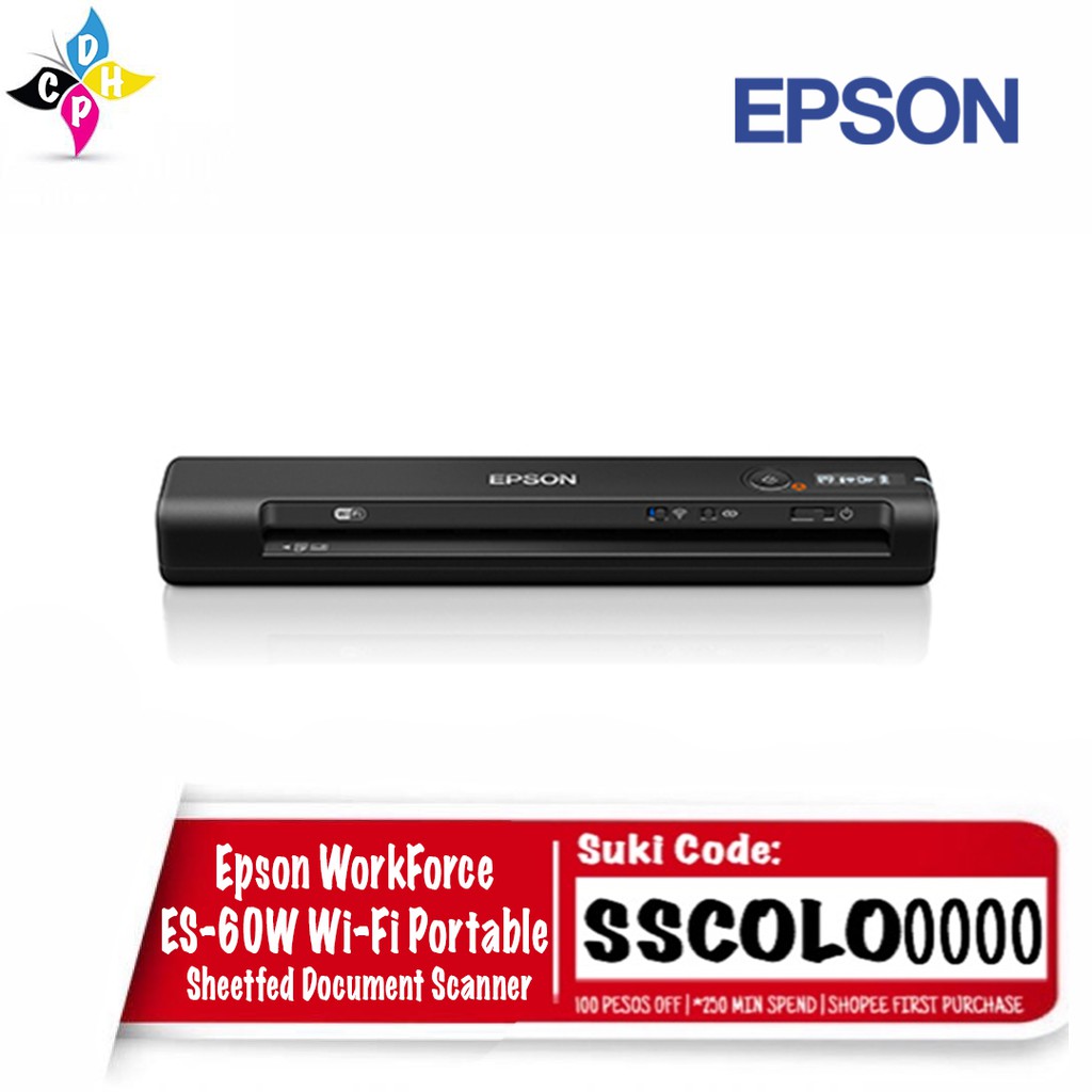 Epson WorkForce ES60W WiFi Portable Sheet fed Document Scanner ES60w
