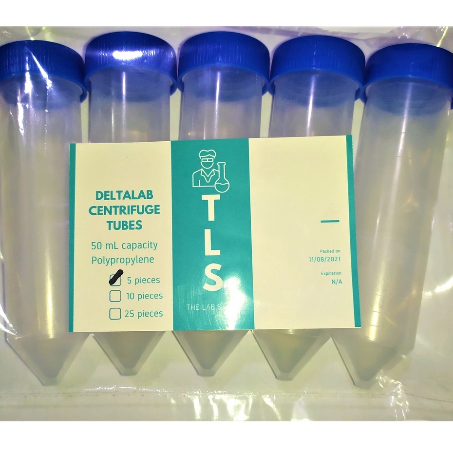 25pcs Centrifuge Tube 50mL Conical Polypropylene Autoclavable Shopee