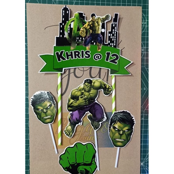 HULK inspired cake topper for birthday Shopee Philippines