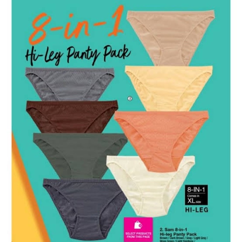 Avon Sam 8in1 Hileg panty pack Shopee Philippines