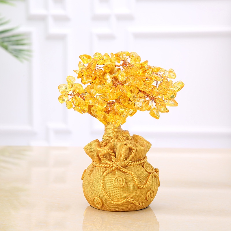 DAMI Topaz Fortune Tree Ornaments Luxury Home Decoration Living Room