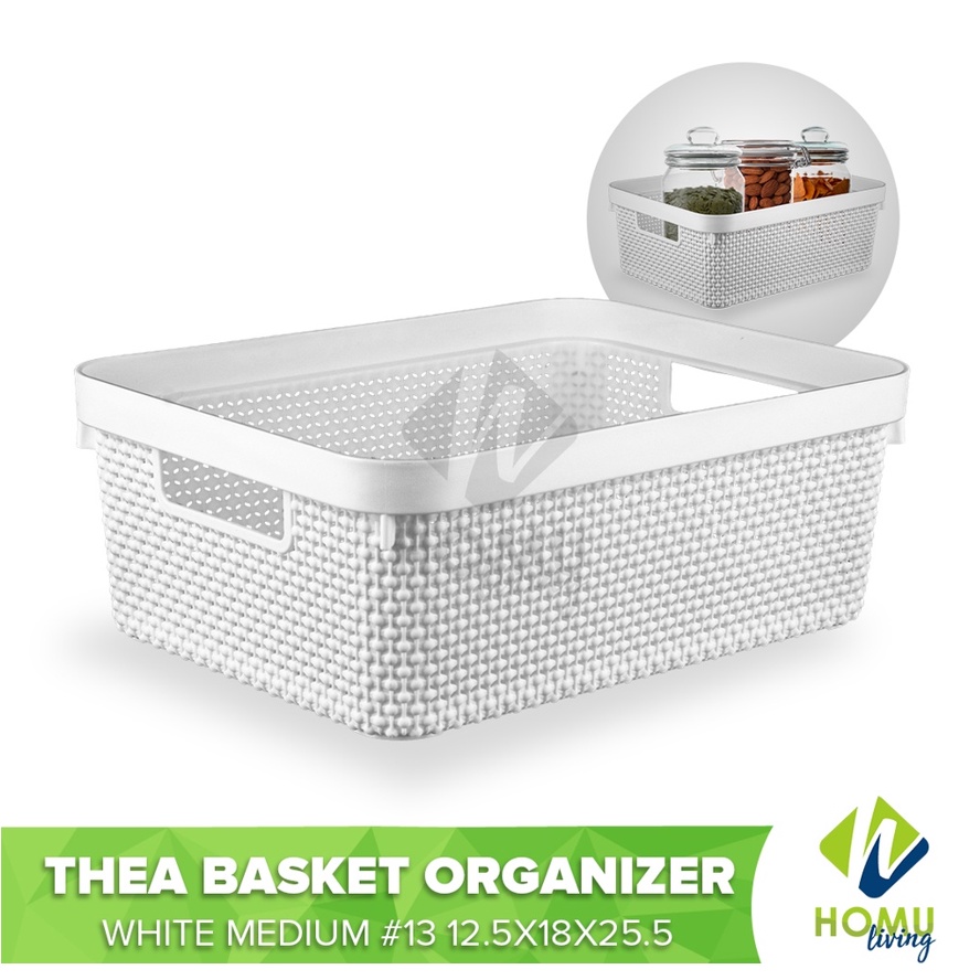 Homu Thea Basket Organizer / MultiPurpose Kitchen and Pantry Plastic