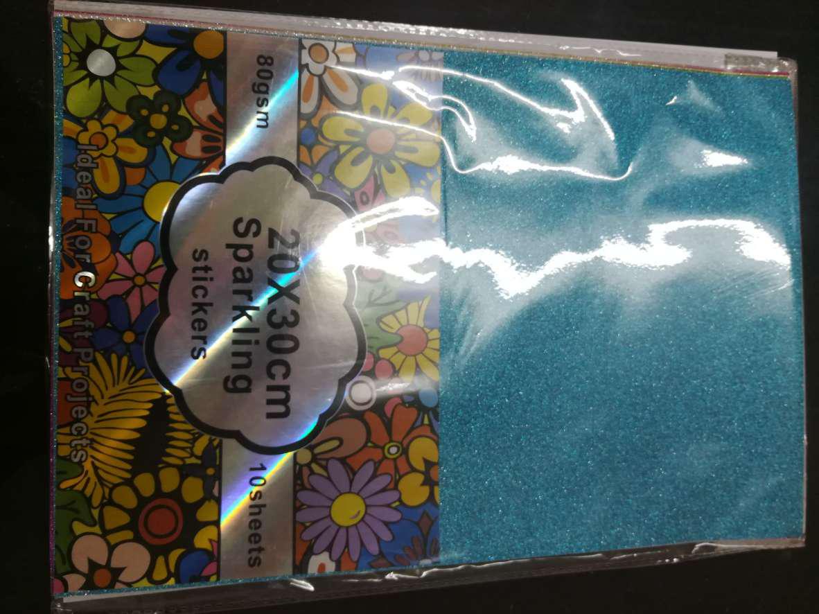 Glitter Sticker Paper Plain (Sparkling, Glitter Paper, Art Craft