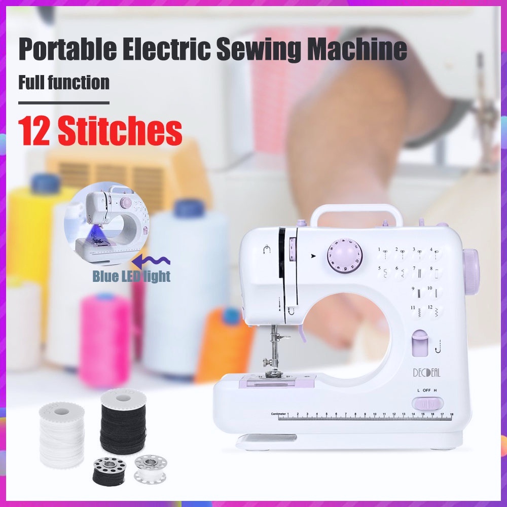 New Portable Sewing Machine Multifunction Mini Electric Sewing Kits 12