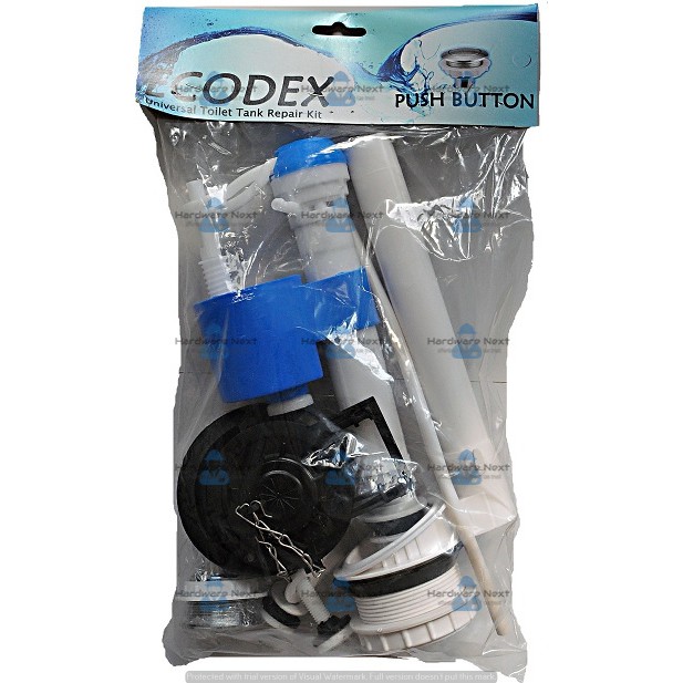 ECODEX FloatCup Fill Valve Vertical Tower Toilet Tank Fitting Push