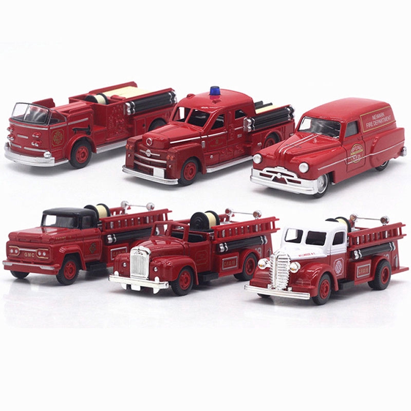 3pcs 143 Mini Retro Fire Truck Police Model Car Toys Shopee Philippines
