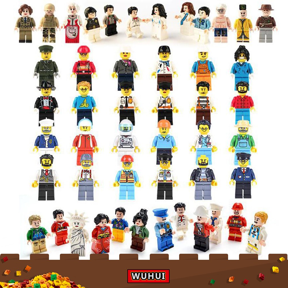 WUHUI 24PCS Lego City Minifigures Toy Building Kit Lego Toys Building
