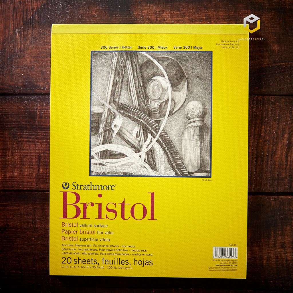 Strathmore 300 Series Bristol Vellum Pad, 11"x14", Tape Bound, 20