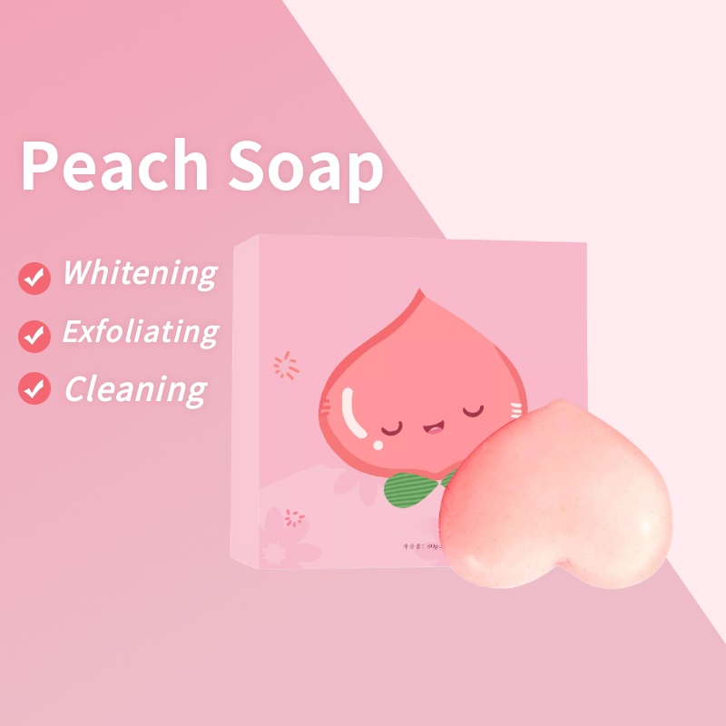 PP Soap Peach Tender Heartshaped Mite Removal Handmade Private Parts