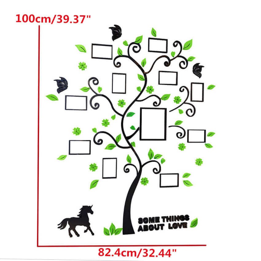 DIY FG 3D Acrylic Family Tree Wall Sticker Shopee Philippines