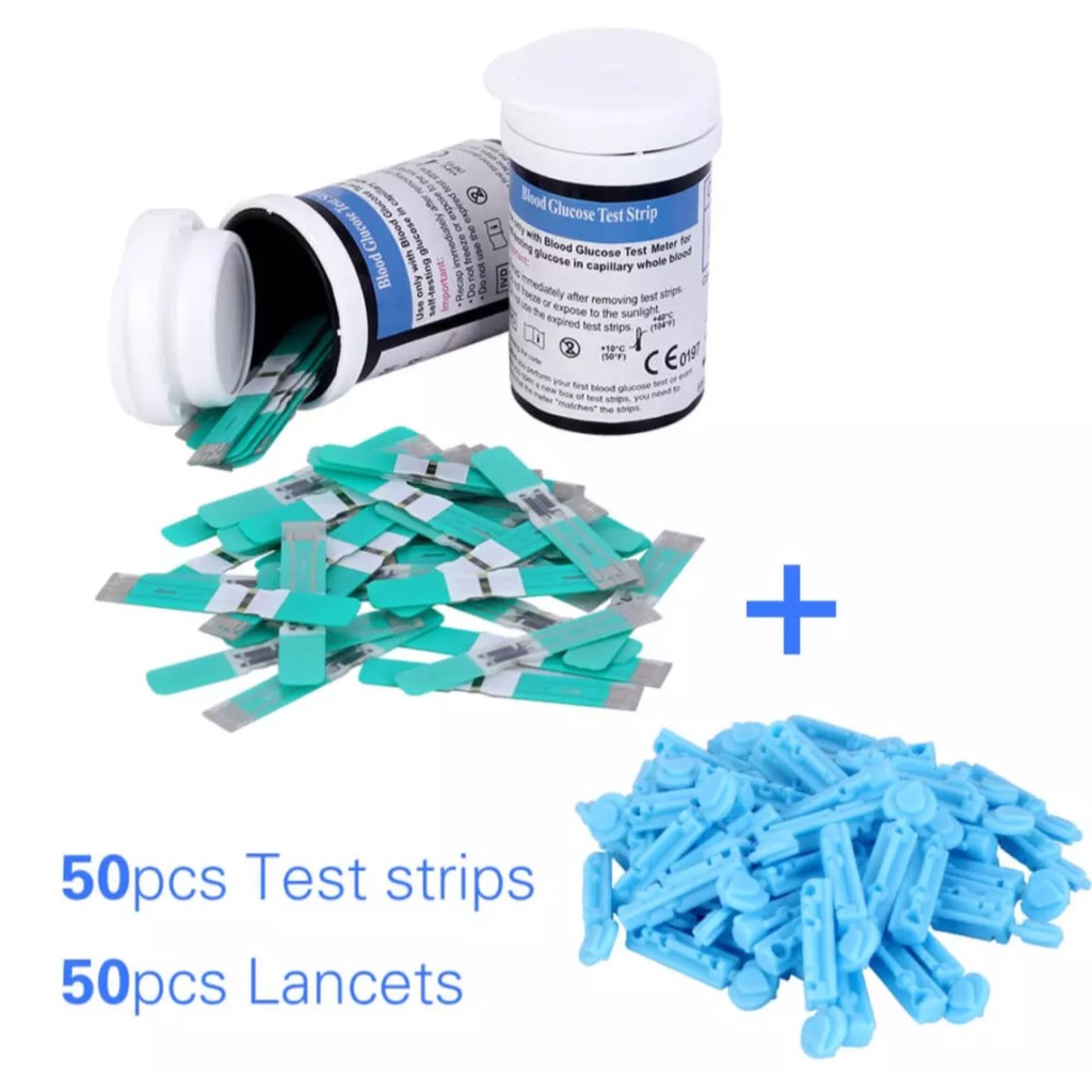 TEST STRIPS (50 PCS) WITH LANCET NEEDLES (50 PCS) Shopee