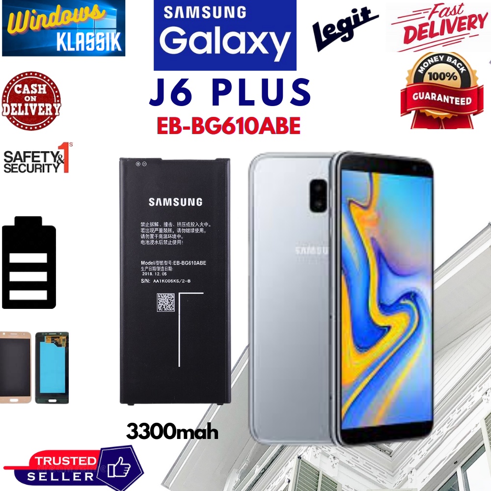 Samsung J6 Plus Battery EBBG610ABE capacity 3300mah for original