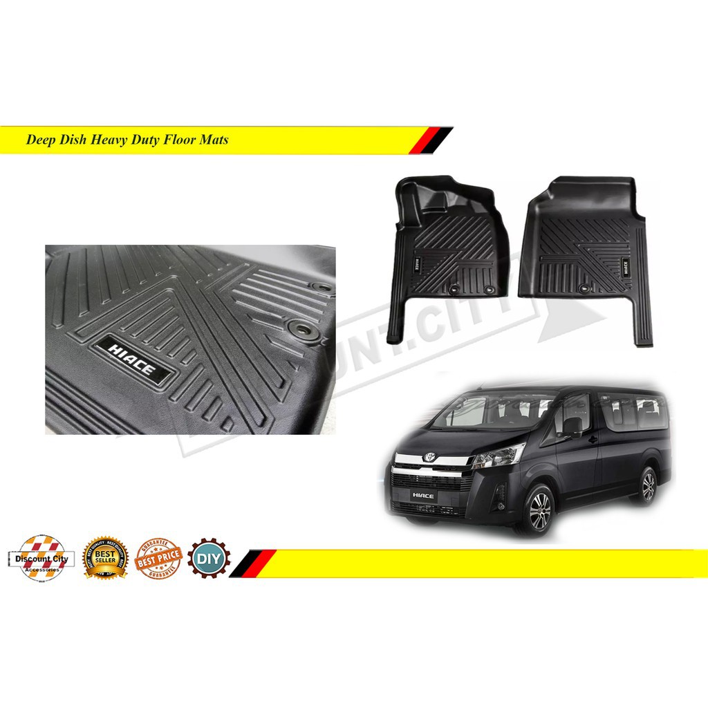 TOYOTA HI ACE 2019 Y2K Deep Dish Heavy Duty Floor Mats Set All Weather