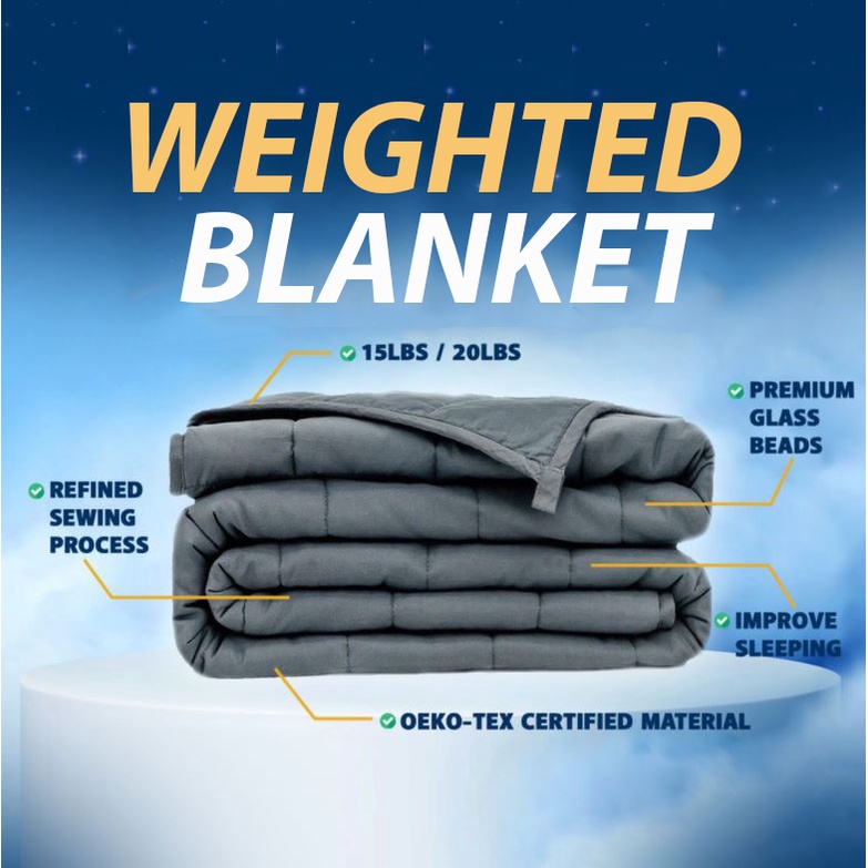 Weighted Blanket for Adults Weighted Sensory Blanket for Anxiety, ADHD