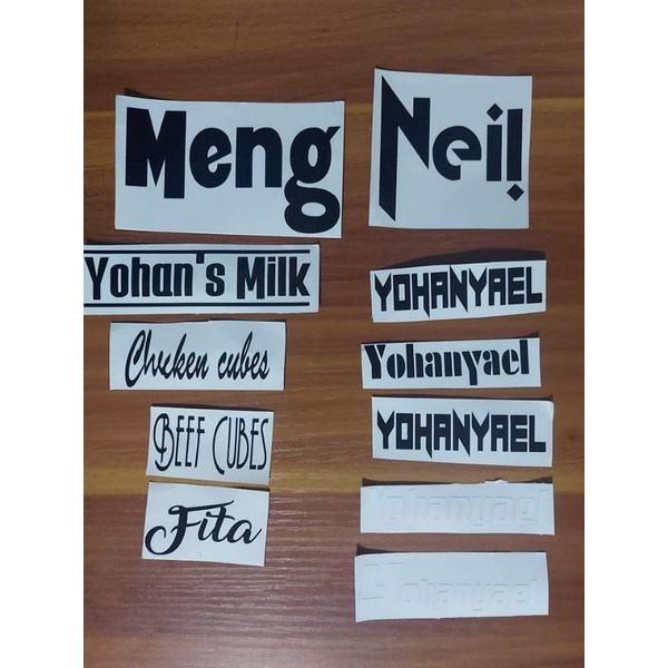 Personalized Decal Vinyl Sticker Name/Label Sticker Shopee Philippines