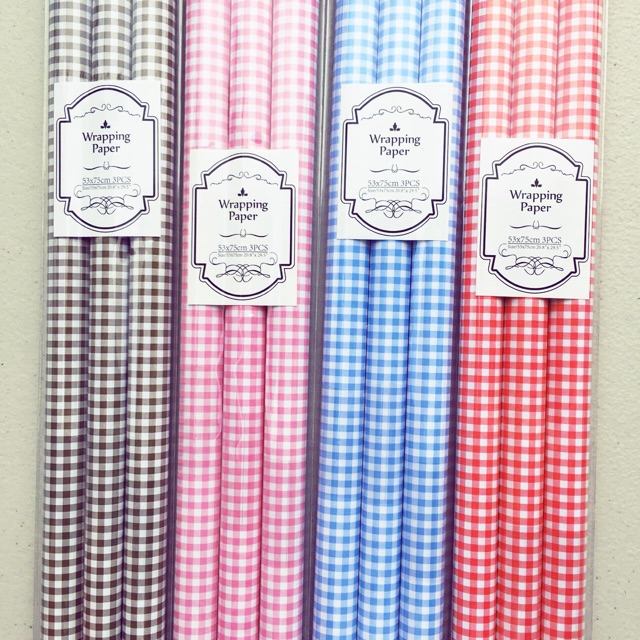 Checkered wrapping papers (see product details for info) Shopee