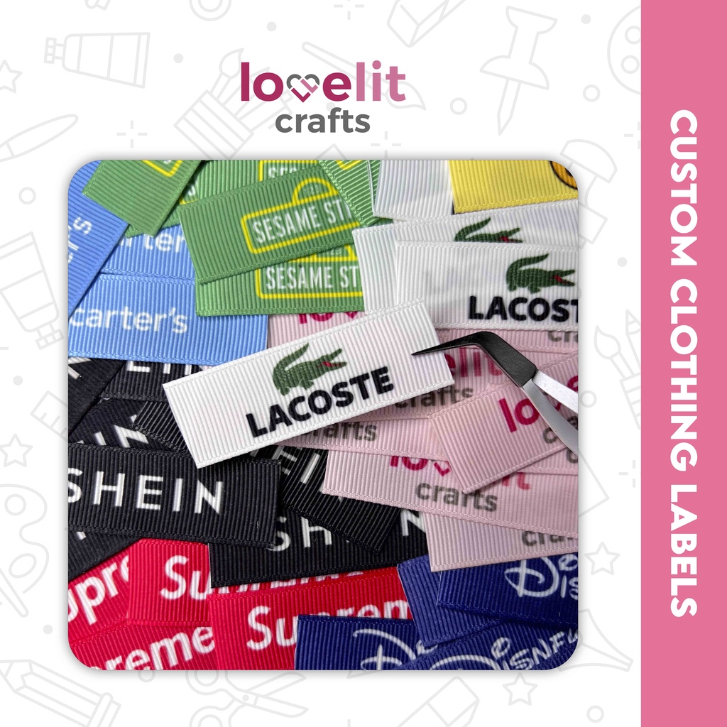 Premium Sublimation Clothing Labels Etiketa Shirt Label Neck Tags