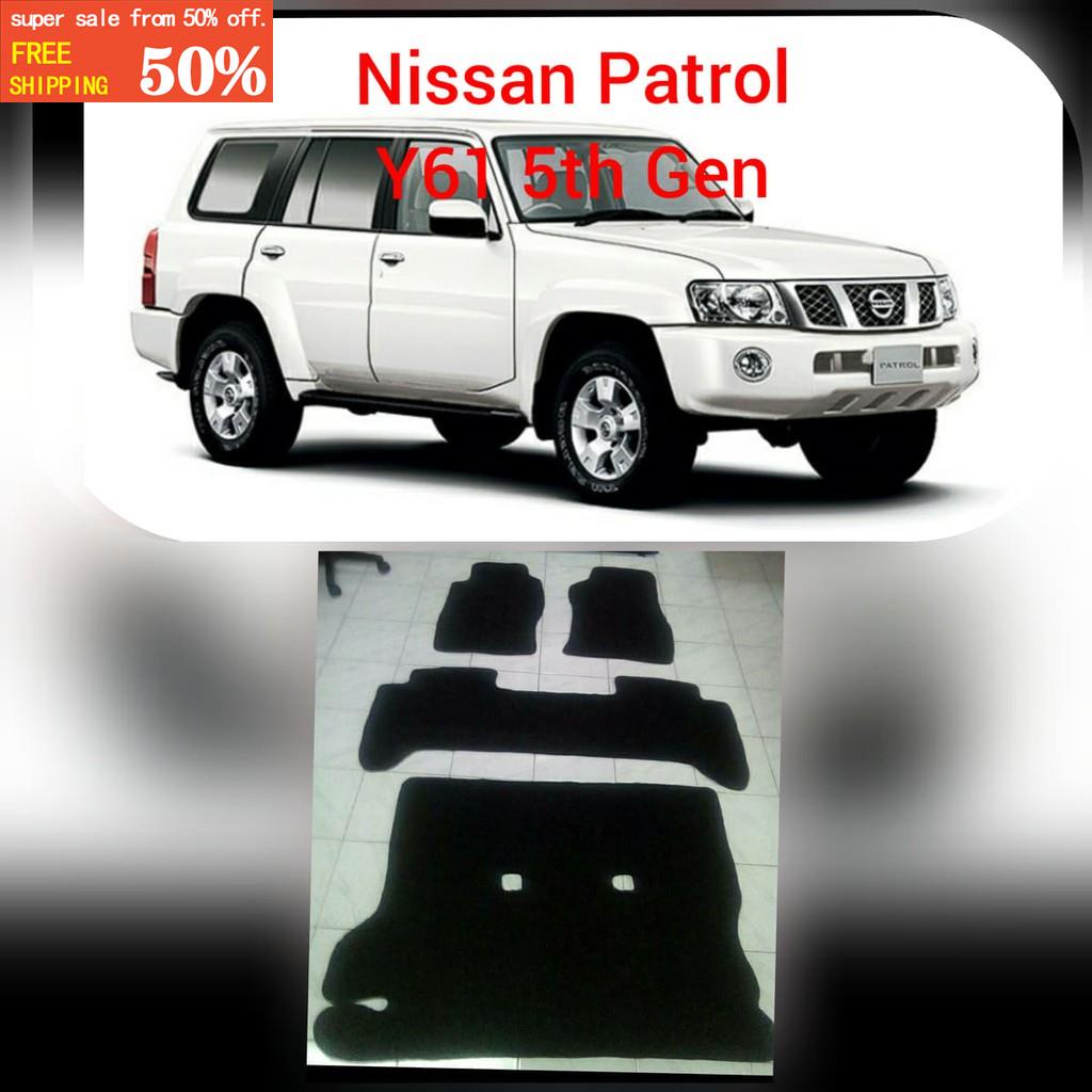Nissan Patrol Y61 5th Gen Nomad rubber car mat with piping Nissan