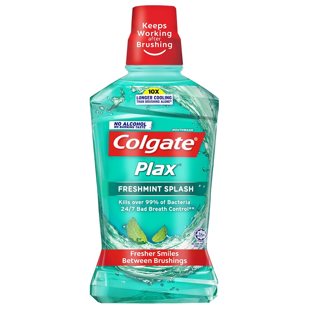 Colgate Plax Antibacterial Mouthwash Freshmint Splash 500mL Shopee