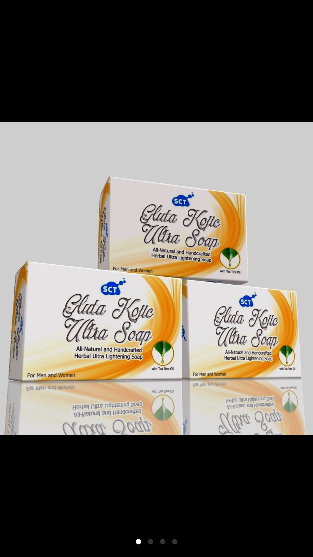 SCT Gluta Kojic Ultra Soap; 3 Pieces 135 Grams Bar of Soap; AllNatural