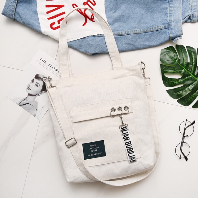 43 Korean design katsa bag canvas bag 2handle Shopee Philippines