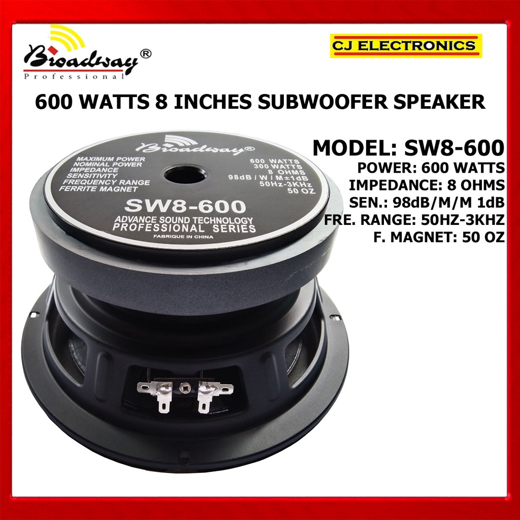 600 WATTS 8 INCHES SUBWOOFER SPEAKER SW8600 Shopee Philippines