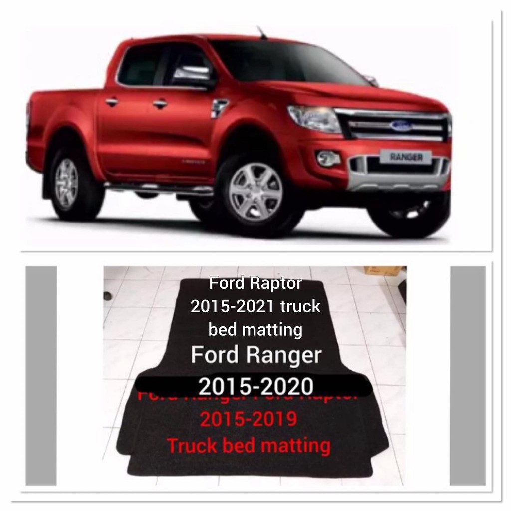 Ford Ranger Raptor bed nomad rubber car mat with piping 20152021 coil