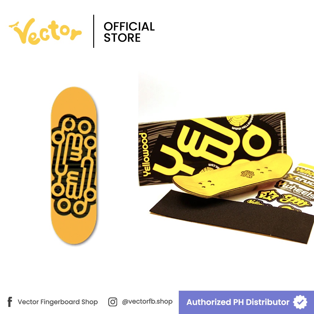 Yellowood Fingerboards Yellow Logo 33mm Graphic Deck Shopee Philippines