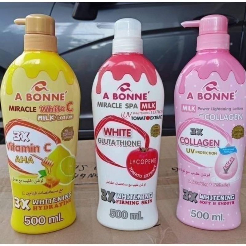 500ML A BONNE MILK LOTIONS 3X WHITENING COLLAGEN GLUTATHIONE VITAMIN