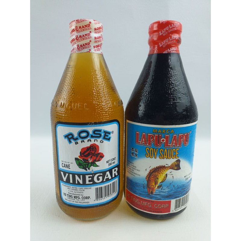 Rose Cane Vinegar & LapuLapu Soy Sauce Bottle Shopee Philippines