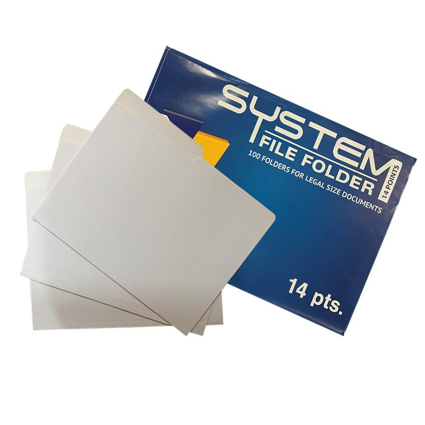 FILE FOLDER WHITE LONG AND SHORT 14 POINTS 1 REAM 100 PCS Shopee
