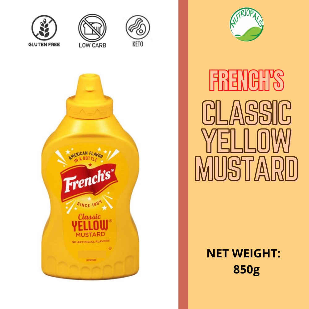 FRENCH's CLASSIC YELLOW MUSTARD KETO/LOW CARB FRIENDLY 850g Shopee