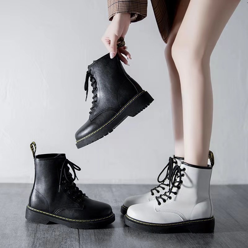 Korean version ankle short boots thick bottom martain boots lace up