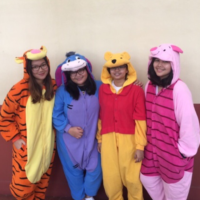 Pooh, Tigger, Eeyore & Piglet Onesie Kigurumi Costume Pajama Premium