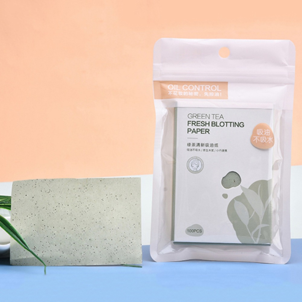 100 Counts Green Tea Oil Control Film Oil Absorbing Sheets For Oily