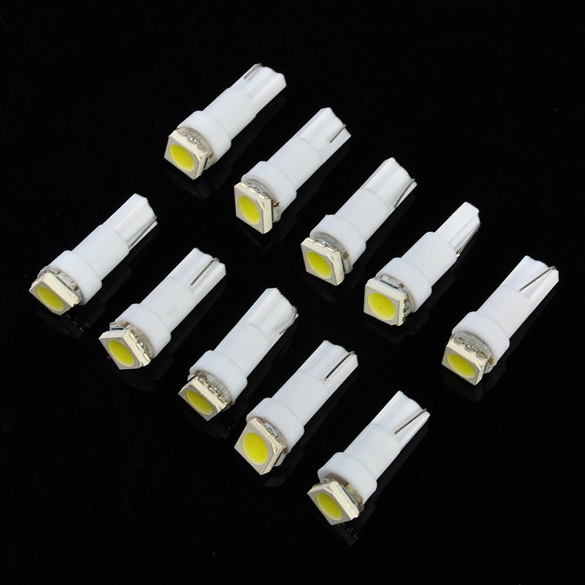 10x T5 LED White Dashboard Gauge Wedge Instrument Panel Light Bulb70 74