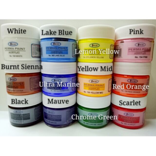 Focus Perma Acrylic paint/Perma paint 100ml Shopee Philippines