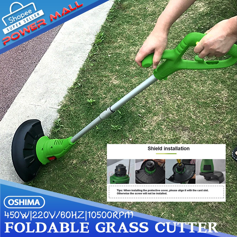 New Arrival OSHIMA Portable Trimmer Grass Cutter Foldable LawnMower