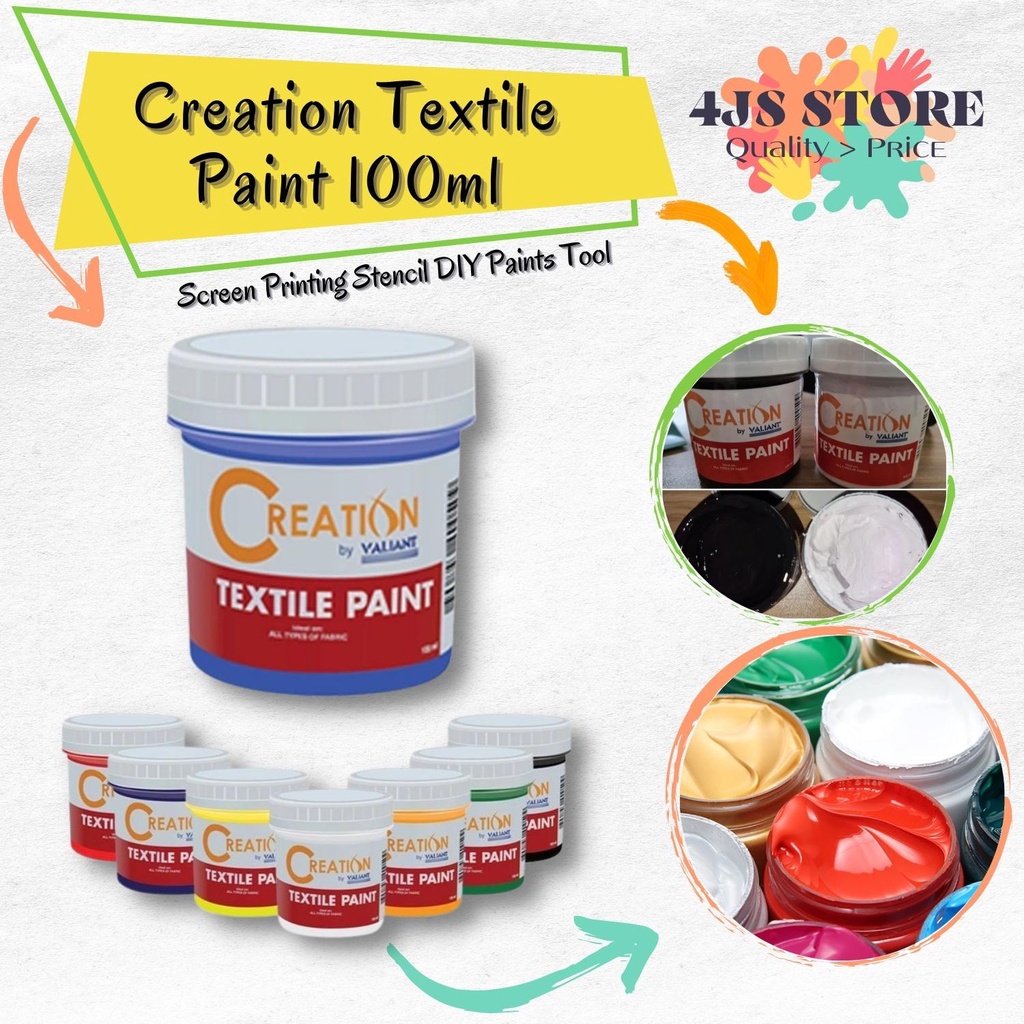 4JS Acrylic WaterBased Color Inks for Textiles Screen Printing Stencil