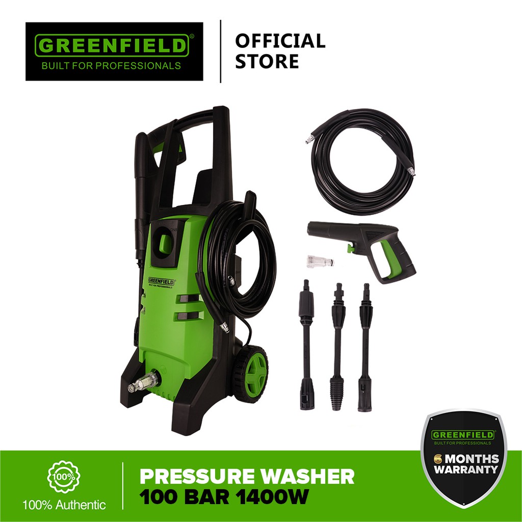 Greenfield Pressure Washer 1400W/100 Bar Shopee Philippines