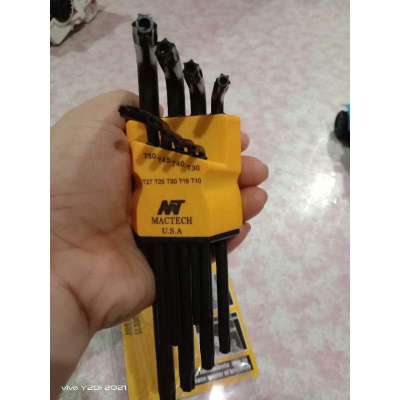 allen wrench set (flower type) size T50,T45,T40,,T27,T25,T20,T10