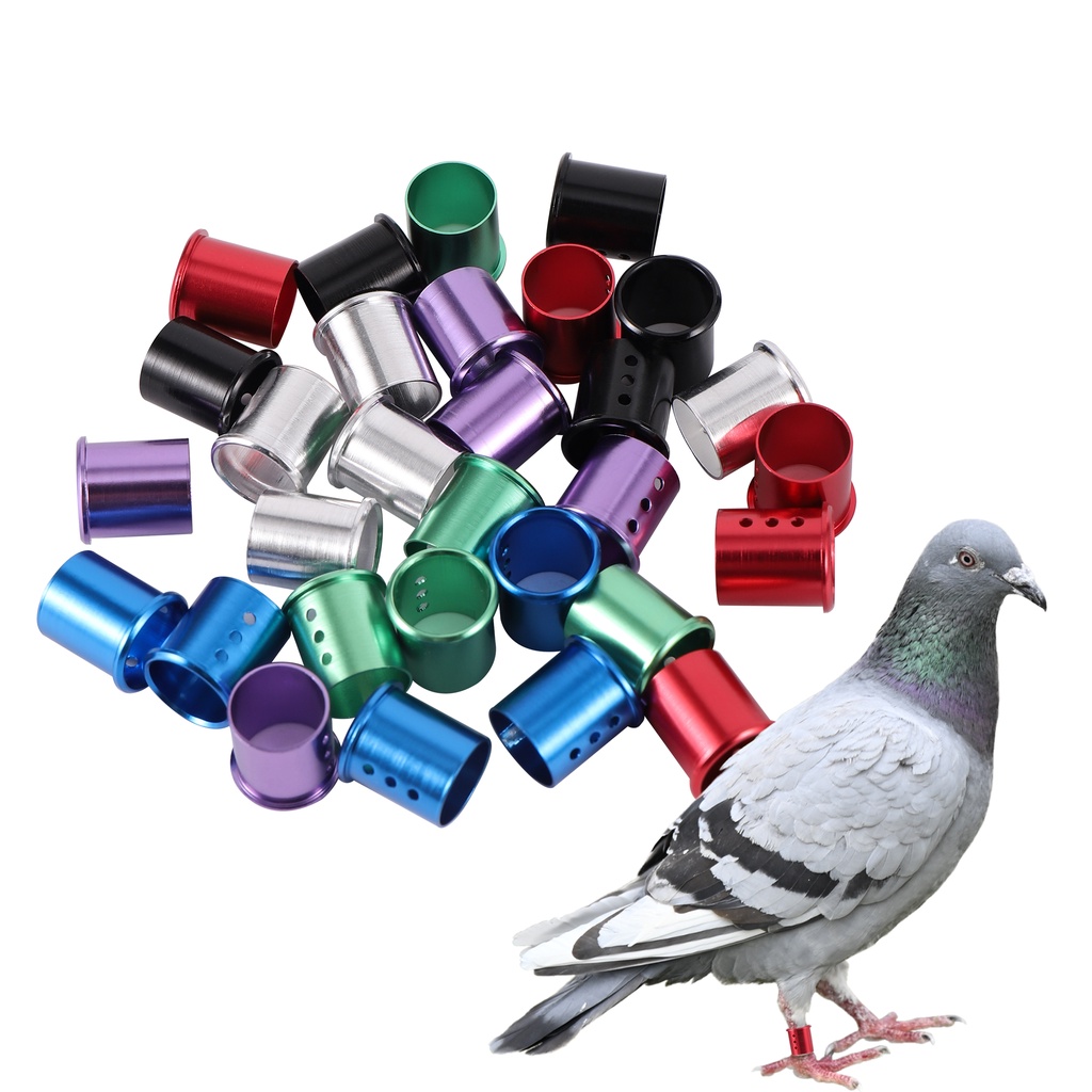 20Pcs ID 7mm Bird Foot Ring Pigeon Ring Aluminium Pigeons Bird Outdoor